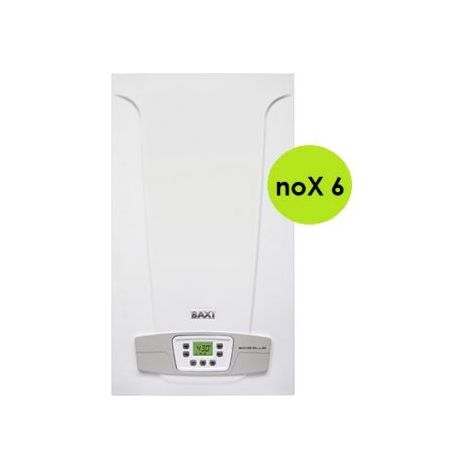 Baxi – Chaudière murale à gaz 24 kW – Brûleur basse NOx – Production d'eau chaude 13,7 l/min – Rendement 90,3% – Installation tirage naturel