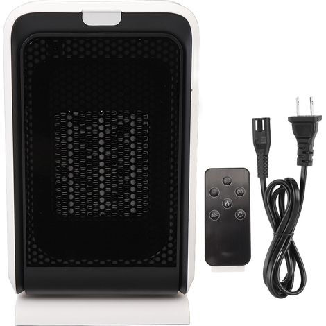 Chauffage d'appoint portable céramique PTC 1000W avec télécommande, silencieux et oscillant, blanc (1/5)