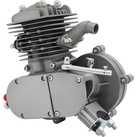 Kit de moteur de vélo, 80CC de cylindrée, performance 2 temps, Argent (1/2)