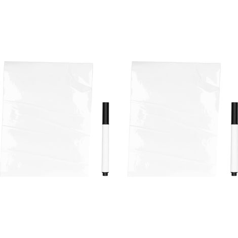 2 Tableaux Blancs Adhésifs en PVC Autocollants pour Bureau, École ou Maison - 30x40 cm (1/5)