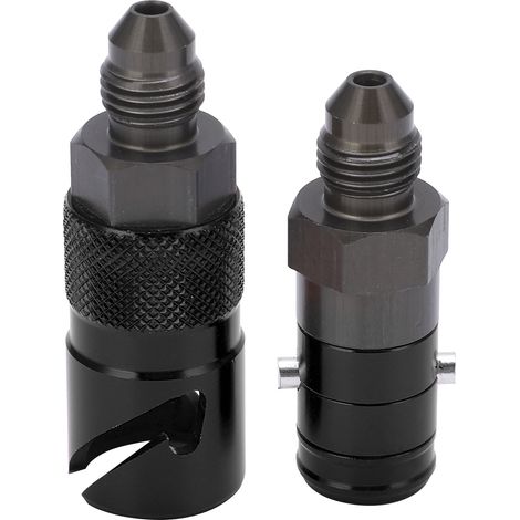 Adaptateur raccord rapide pour tuyau de frein en alliage d'aluminium, pour flexible d'huile, carburant ou liquide, noir (1/5)