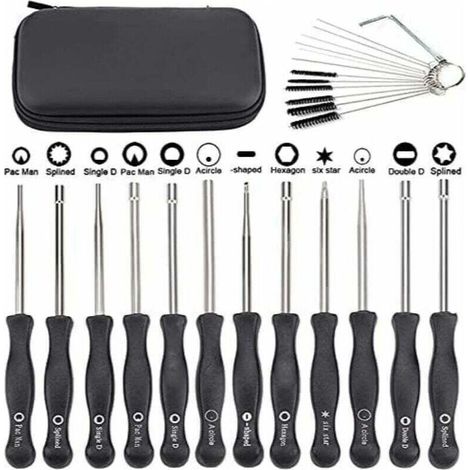 Kit de 12 Tournevis pour Régler les Carburateurs - Compatible avec les Petits Moteurs Echo et STIHL, Inclus Brosse et Kit d'Outils de Nettoyage. (1/4)