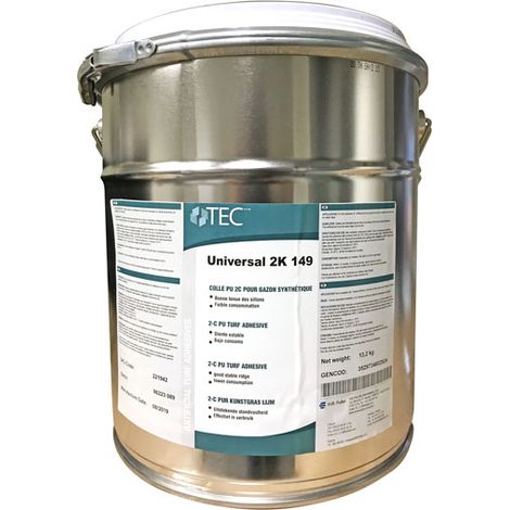 Décoweb – Colle multi-usage pour gazon synthétique 13,2 kg – Résine polyuréthane pour supports rigides – Temps de prise 12h – Application spatule B2/B3