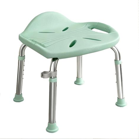 Siège de Douche pour Personnes Âgées jusqu'à 150 kg, Tabouret de Douche Réglable en Hauteur en Aluminium Léger avec Pieds Antidérapants, Dossier Bas et Poignée, pour Handicapés et Femmes Enceintes (1/5)
