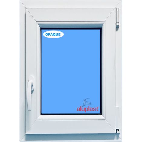 Eco-Blu – Fenêtre PVC H800 mm X L500 mm – Oscillo-battante – Tirant droit – Verre dépoli – Isolation thermique et acoustique optimale (1/5)