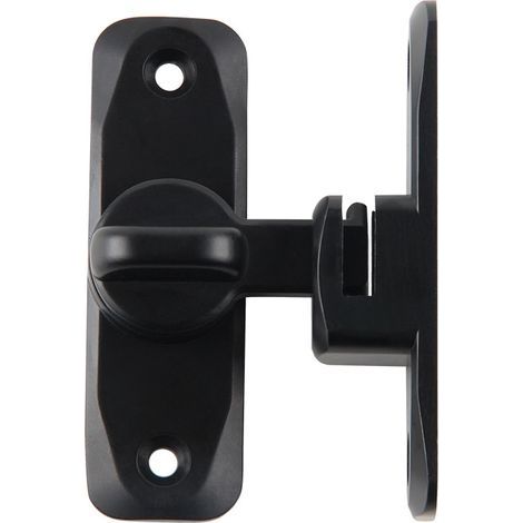 Boucle de serrure de porte à 90/180 degrés boucle à Angle droit boucle de porte boulon serrure de porte de grange serrure de porte coulissante serrure d'armoire (noir)