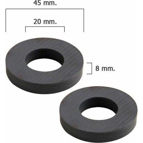 Aimant Wolfpack Ferrite Anneau Ø 45x20x8 mm. (Blister 2 pièces) - Aimant Wolfpack Ferrite Anneau Ø 45x20x8 mm. (Blister 2 pièces) (1/2)