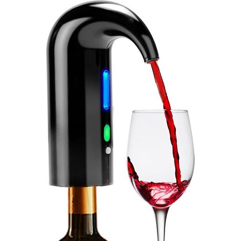 Aireador de vino eléctrico, decantador y dispensador de vino portátil con control táctil