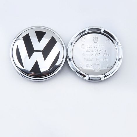 4-teilige VW 56mm Radnabenkappen, Radabdeckungen mit Logo für Fahrzeugmodifikationen, Volkswagen Felgen