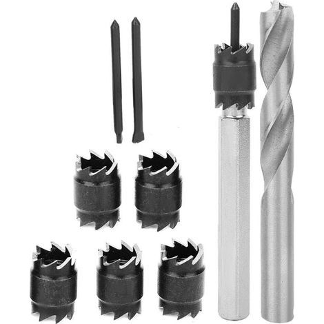 Foret à Dépointer,Foret de Soudage par Points Kit,9Pcs 3/8 pouces Foret Coupeur de Soudage par Points Ensemble, Outil de Forage de Soudage en Acier à Grande Vitesse (1/4)