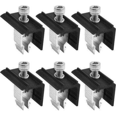 6-teiliges Montageset für Solarmodule, Dachmontagehalterung für Solarmodule, Montageclips für Solarmodule für Flachdächer und Trapezdächer (1/5)