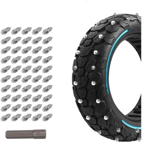 Crampons antidérapants d'hiver pour vélos, résistants à l'usure, 50 pièces, pour pneus de trottinettes électriques, crampons pour pneus neige (1/5)