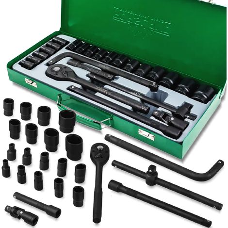 Set di utensili Forsland da 1/2" a 6 punte, 8-32 mm, 24 pezzi + custodia (1/5)
