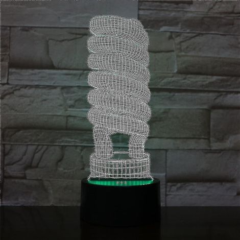 Veilleuse LED 3D en forme d'ampoule, lampe de table pour chambre à coucher, couleurs changeantes (1/2)