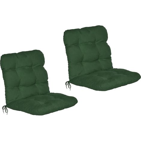 2er Set Niedriglehner Auflagen Set Flair NL 100x50x8cm Dunkelgrün