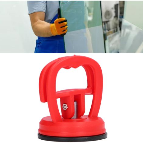 Mini ventouse de réparation de bosses, ventouse à verre haute résistance à une seule griffe, ventouse pour le déplacement de carrelage, rouge. (1/5)
