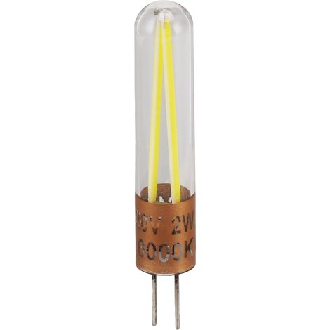 Lot de 2 ampoules LED G4 2W 6000K Blanc, tube en verre, culot G4 standard, 220V AC (1/5)