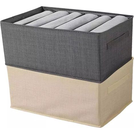 Cleafe - Organizer Salvaspazio Per Armadi Scatola Pieghevole 6 Scomparti 44x20x30cm 87403 - (1/5)