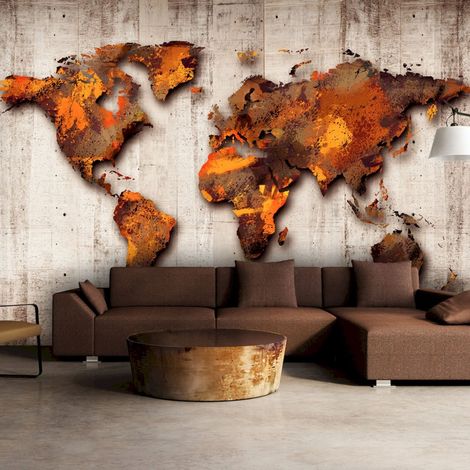Papier peint adhésif Monde de bronze - 245 x 175 cm (1/4)