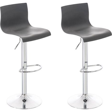 2er Set Barhocker Hover Kunststoff grau (1/5)