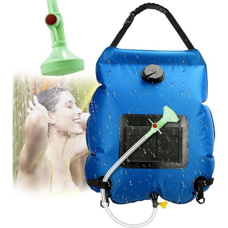 Douche solaire pour camping, douche solaire pliable, pommeau de douche commutable pour randonnée, camping et escalade (1/5)