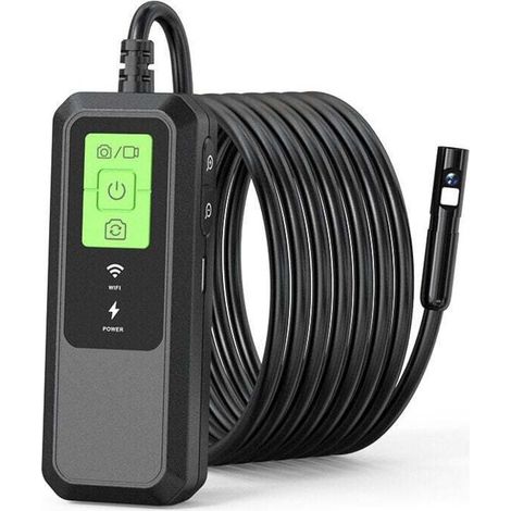 caméra endoscopique avec 8 LED lumière 1m IP67 étanche téléphone WiFi caméra d'inspection de tuyaux 2k Objectif avec câble Semi-Rigide,Miroir latéral,Crochet,Aimant pour Android Iphone Plus,de DEBUNS (1/5)