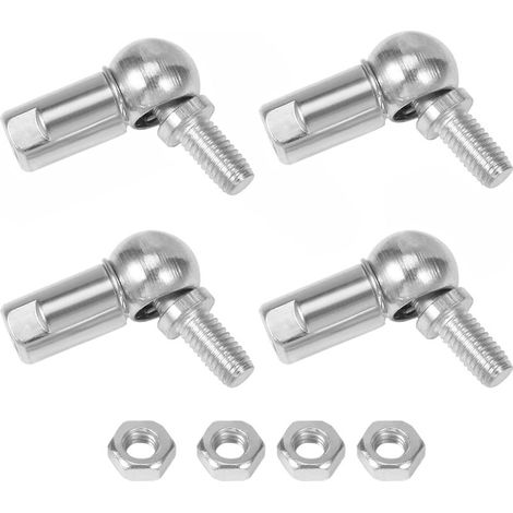 4pcs CS8 M5 Angle Ball Joint, M5x0.8 Right Hand Thread, A3Steel Selflubricating Ball Socket End Fitting (1/4)