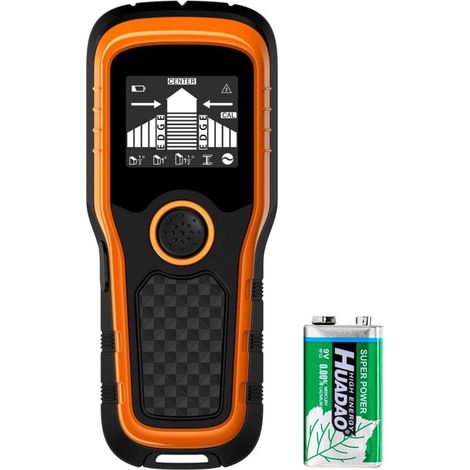 5-in-1-Wanddetektor: Wandfeuchtigkeitsdetektor mit akustischem Alarm, geeignet für Wechselstromleitungen, erkennt Metall- und Holzdübel. XXW (1/4)