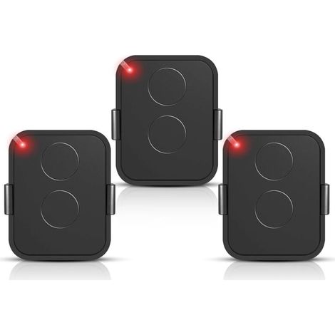 Lot de 3 Télécommande Compatible Nice Era ONE2/ON2E/ON4E/ON1E,433,92 MHz Télécommande Porte de Garage,Rolling Code,2 Canaux(Noir) (1/5)
