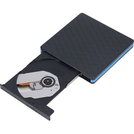 Lecteur DVD externe compatible USB 3.0 et USB 2.0 Type C, gravure de CD/DVD, plug and play, pour ordinateur portable et de bureau.