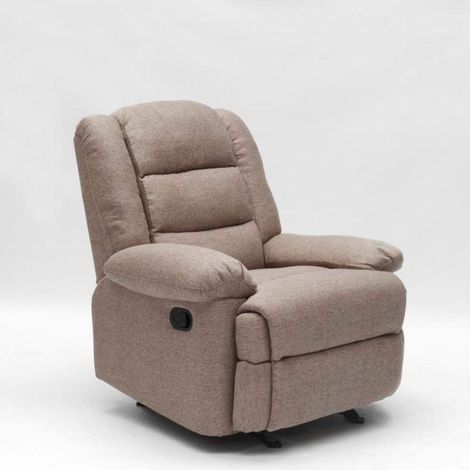 Sillón Mecedora Reclinable con Reposapiés de Tejido Sofia - Beige