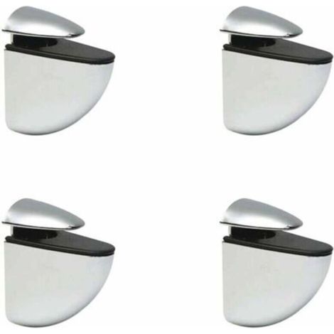 Un ensemble de 4 supports muraux pour étagères en verre. supports d'étagère réglables. épaisseur de verre maximale de 9 mm. avec vis.