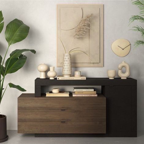 CALICOSY - Buffet 1 porte et 3 tiroirs Journey - L160 cm (1/2)