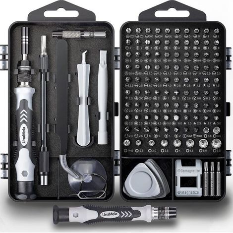 Computerreparaturset, 122-in-1 Präzisions-Laptop-Reparaturschraubendreher-Set mit 101 magnetischen Bits und 21 kompatiblen professionellen PC-Reparaturwerkzeugen (1/5)