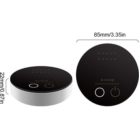 Purificateur d'Air Intelligent Portable Mini - Déodorant O3 Double Mode pour Armoire, Réfrigérateur, Voiture & Toilette - ABS, 85mm, 2 Pièces (1/5)