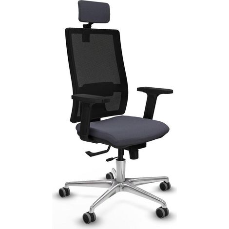 Piqueras y Crespo Horna Traslack Chaise de bureau gris foncé (1/3)