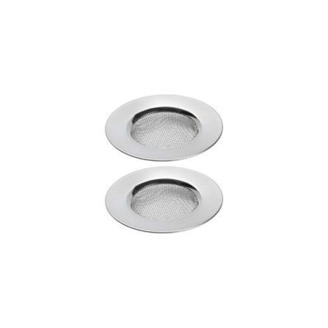 Set di 2 filtri per lavello, ideali per doccia, vasca da bagno o lavello da cucina, ideali per raccogliere capelli. Filtri per lavello in acciaio inox nero. Diametro 7,6 cm (3 pollici) - Crezuo