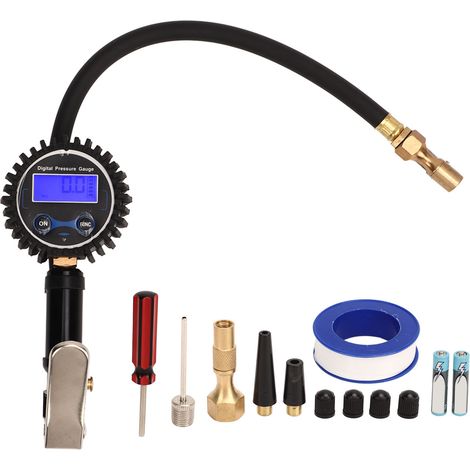 Gonfleur numérique de pneus avec manomètre digital, affichage LCD, connecteur rapide 1/4 pouce NPT (1/5)