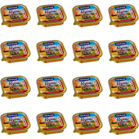 Vitakraft nourriture pour hérisson, nourriture humide pour hérissons - 16x 100g