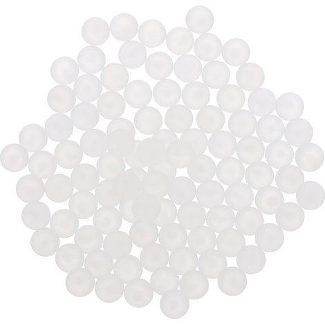 300pcs Billes de Précision en Plastique PP, 4.5mm Billes de Roulement Pleines Surface Lisse pour Vannes Indicateurs Liquide Carburateurs Débitmètres, Blanc (1/5)