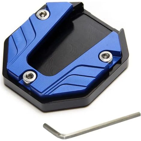 (bleu) Coussinet de béquille latérale pour moto, base de stationnement, coussinet d'extension pratique pour le pied de la béquille latérale maxpower (1/4)
