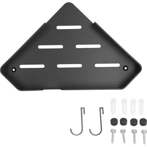 Étagère d'angle de douche en aluminium triangulaire à un seul niveau pour salle de bain/hôtel/toilettes (1/5)