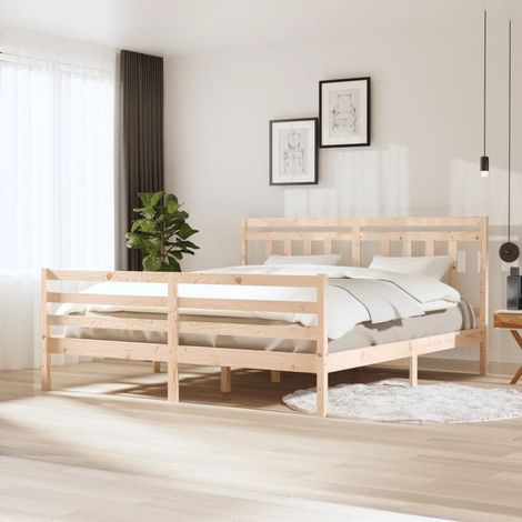 Bed Frame without Mattress Super King Solid Wood vidaXL (1/5)