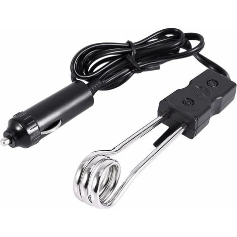 Immersion radiateur, mini voiture électrique portable 12V / 24V eau bouillie radiateur à immersion voyageant Camping pique-nique Nouveau (12V)-DOU
