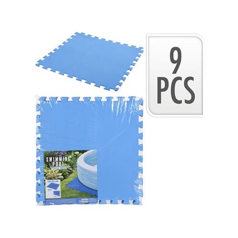 Suelo protector de piscinas 9piezas, 500x500x4mm (1/3)