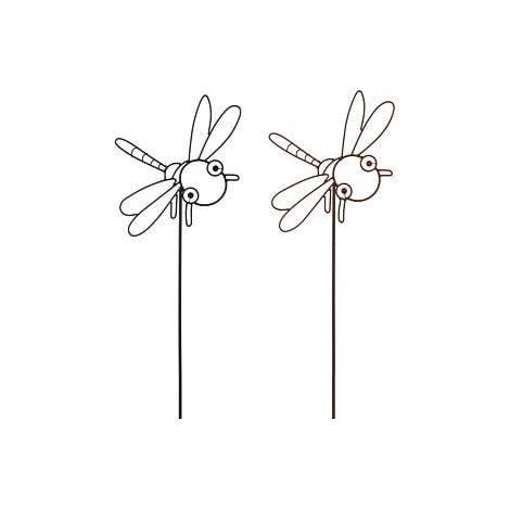 TrendLine Gartenstecker Metall Libelle sortiert 115 cm Gartenstecker