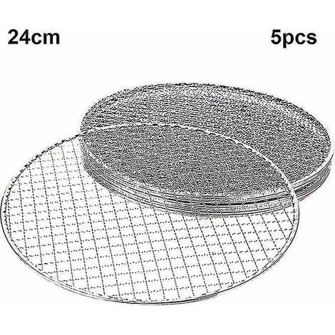Lot de 5 grilles de barbecue rondes jetables - 27 cm (1/5)