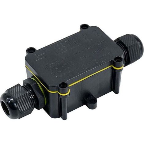 YMYNY IP68 Waterproof Junction Boxes, 2 Way Outdoor Lighting Junction Box, 4mm to 11mm Plastic Cable Gland, External Waterproof Cable Connector
