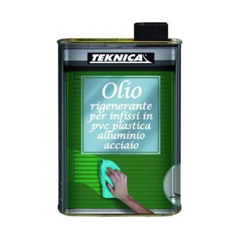 Teknica OLIO RIGENERANTE per infissi in PVC plastica e alluminio 500 ML