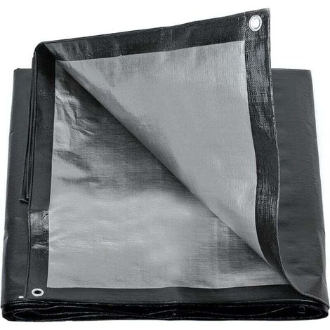 Tarpaulin with eyelets 2 x 3m, 200 g/m² PE tarpaulin, waterproof tear-resistant UV-resistant heavy-duty tarpaulin MUMU (1/4)